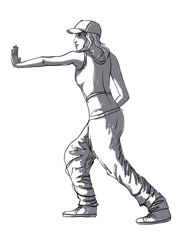 free vector Dancing Figures Vector Material Characters Hip-hop Dance